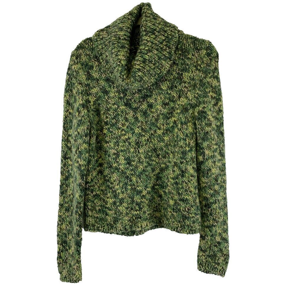 The Limited Wool Blend Turtleneck Sweater Chunky Knit Cottagecore Nature Comfort